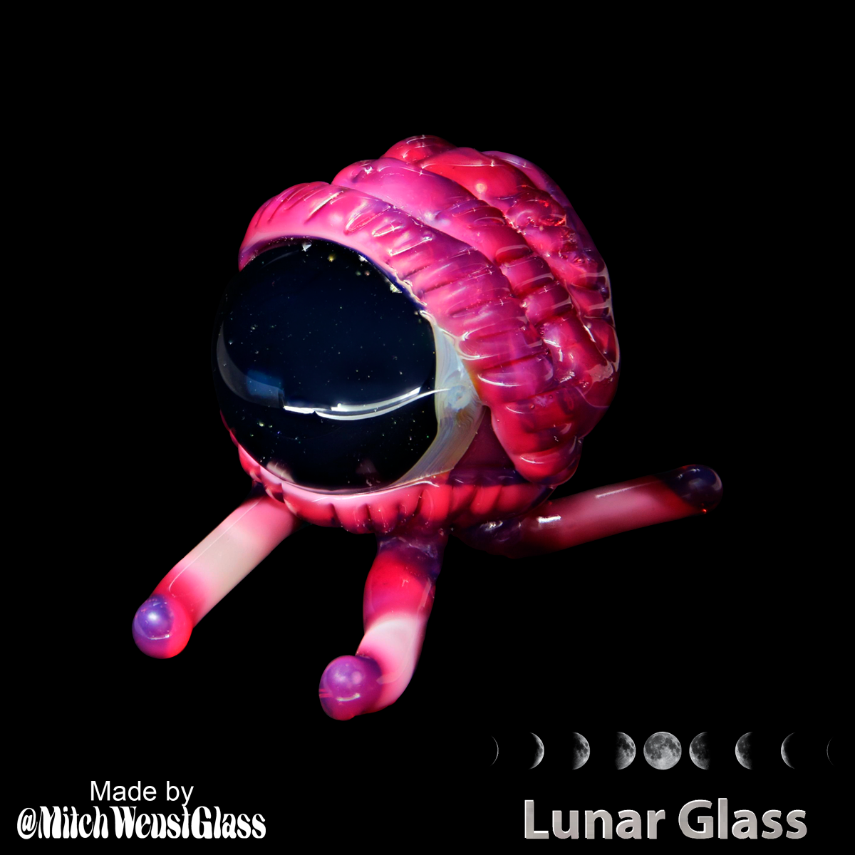 Lunar Glass Gold Pink Opal