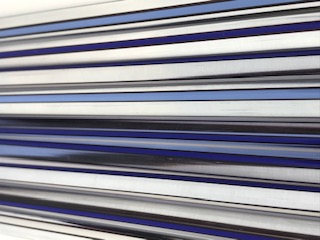 Lauscha Blue/White & Black Stripe
